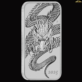 1oz Perth Mint Silver Rectangular Dragon 2025