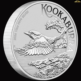 2026 10oz Perth Mint Silver Kookaburra Coin NEW